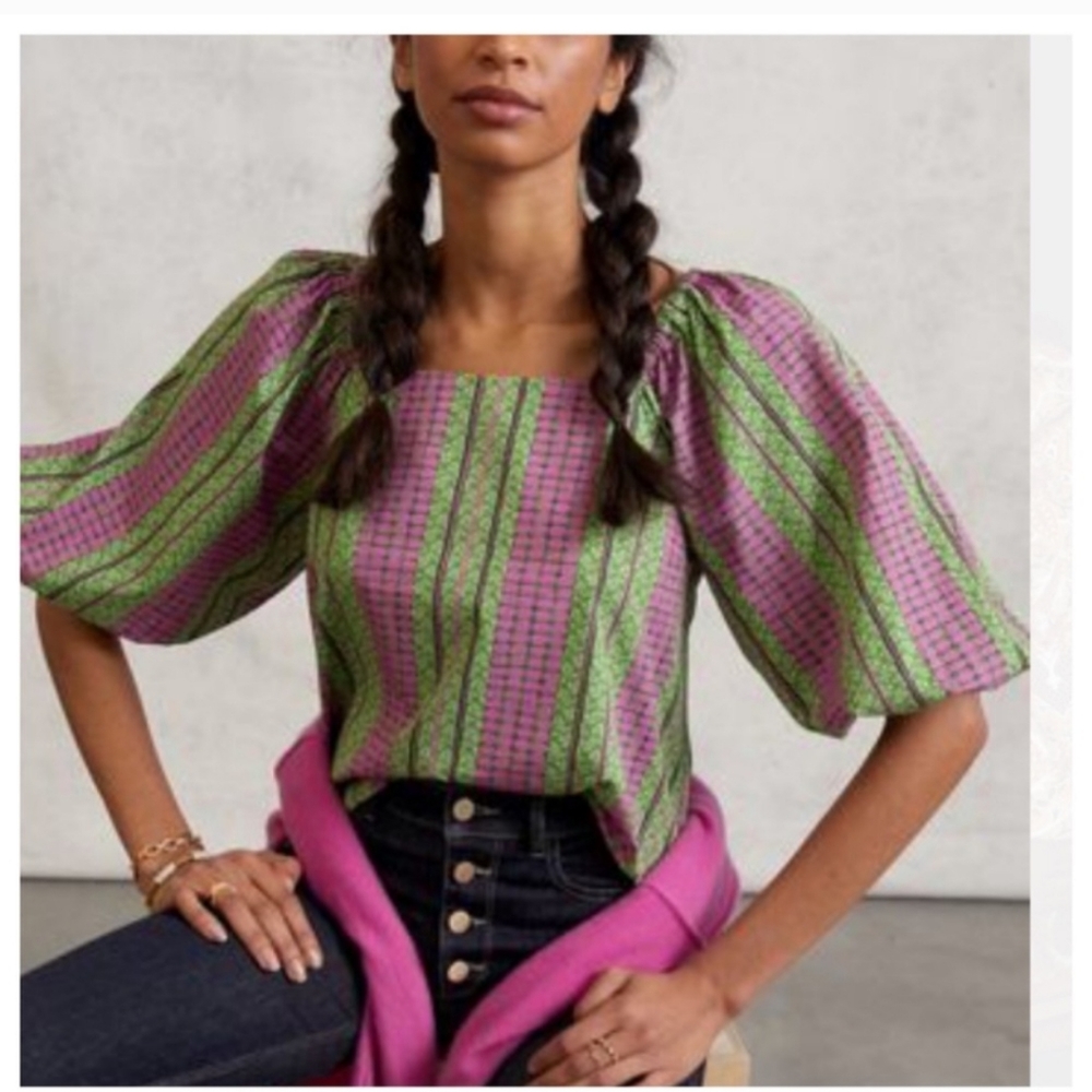Porridge Shannon Puff sleeve Swing Blouse